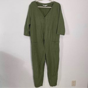 Hatch Green 3/4 Sleeve Maternity Jumpsuit